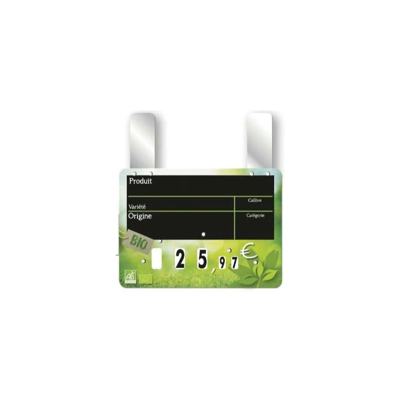 ETIQUETTE BIO FRAIS F&L VOC 200x150 mm – à roulettes, grandes pattes 