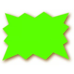 ECLATÉ 70x50 mm fluo vert (lot de 50)