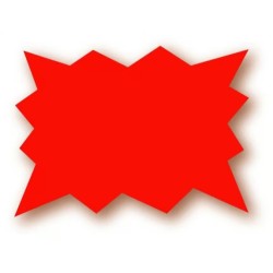 ECLATÉ 100x80 mm fluo rouge (lot de 50)