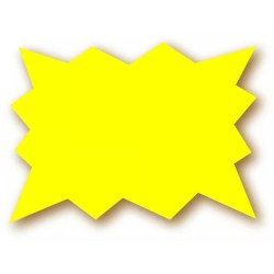 ECLATÉ 100x80 mm fluo jaune (lot de 50)