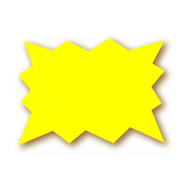ECLATÉ 100x80 mm fluo jaune (lot de 50)
