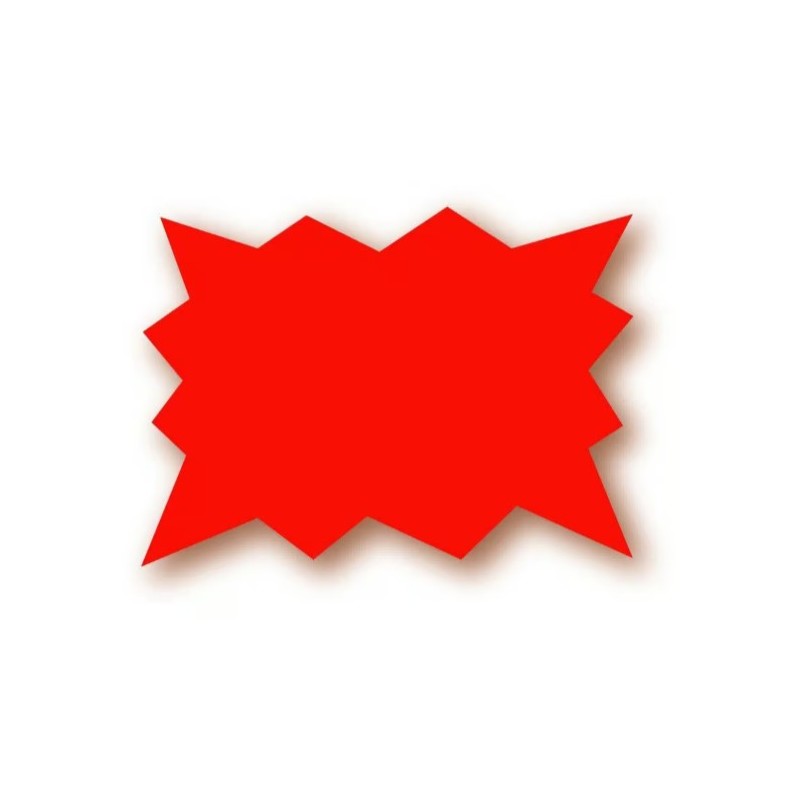 ECLATÉ 150x100 mm fluo rouge (lot de 25)