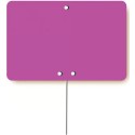ÉTIQUETTE 80x60 mm fluo rose, sans roulettes, pique inox (lot de 10)