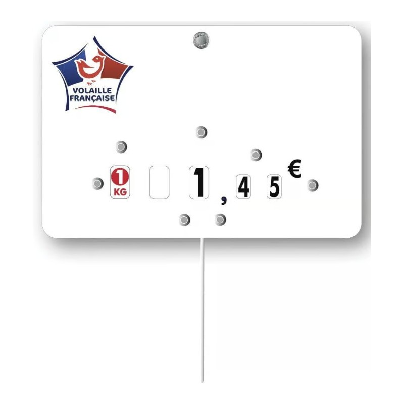 ETIQUETTE VOLAILLE DE FRANCE 120x80 mm – neutre, roulettes, pique ino