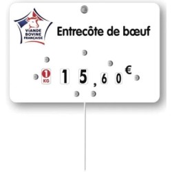 ETIQUETTE OVIN DE FRANCE 120x80 mm – neutre, roulettes, pique inox (l
