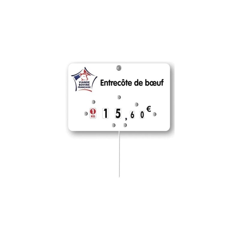 ETIQUETTE OVIN DE FRANCE 120x80 mm – neutre, roulettes, pique inox (l