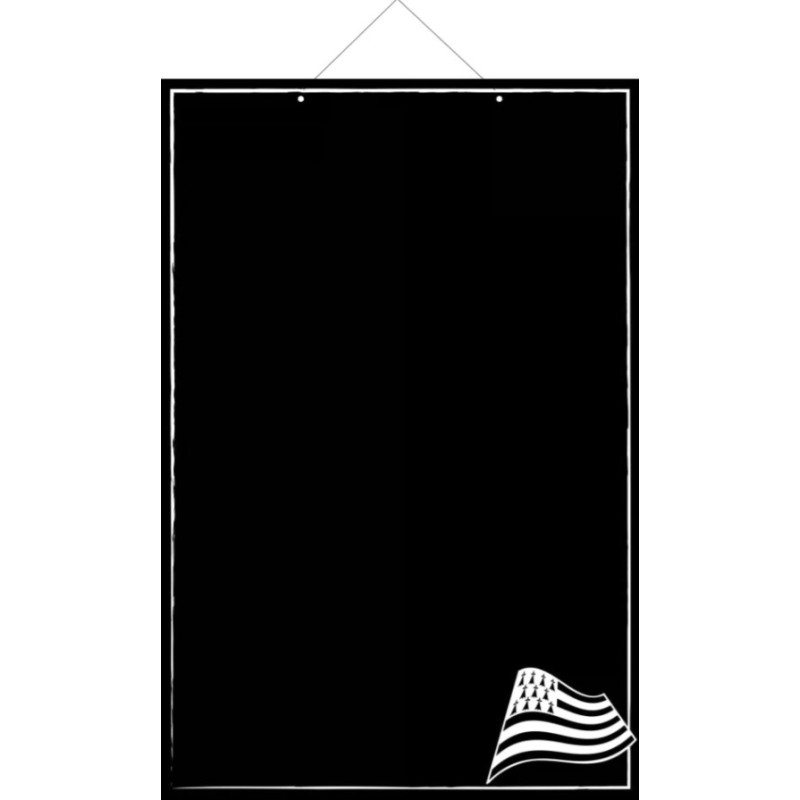 PANNEAU BRETAGNE 400x600 mm – PVC expansé noir 3 mm, fil nylon