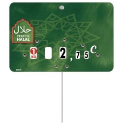 ETIQUETTE AÏCHA 105x70 mm – neutre, à roulettes, pique inox (lot de 1