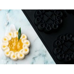 PLAQUE SILICONE 400X300 - 12 ondulations Ø 80xht30 m - 115ml