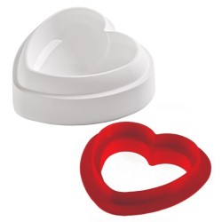 KIT MOULE SILICONE - 1 cœur bombé amore 142x137xht50 mm - 600ml