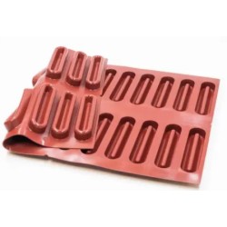 PLAQUE SILICONE 600X400 - 24 tartes fingers 145x33xht20 - 63ml