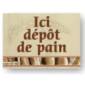 PANCARTE FOURNIL 200x150 mm – Ici dépôt de pain, fil nylon