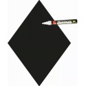 ARDOISE LOSANGE 220x300 mm – noir, adhésif au dos, 1 feutre craie bla