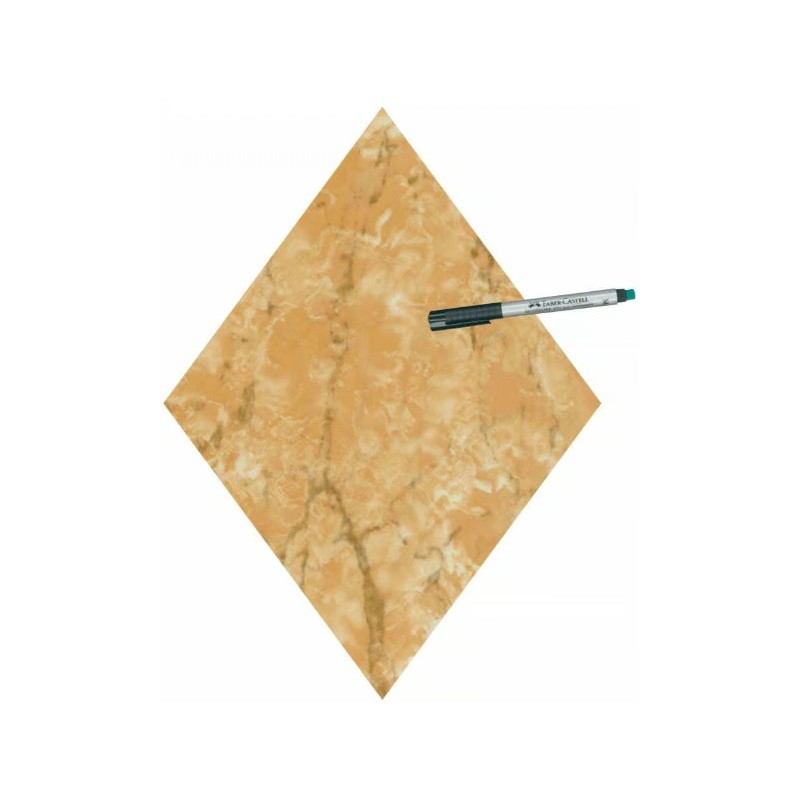 ARDOISE LOSANGE 220x300 mm – PS marbré, adhésif au dos, 1 feutre noir