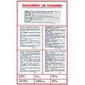 PANCARTE 180x295 mm – Règlement chambres en 5 langues