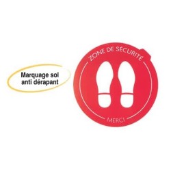 ADHESIF SOL ANTIDERAPANT - zone de sécurité Ø 30 cm