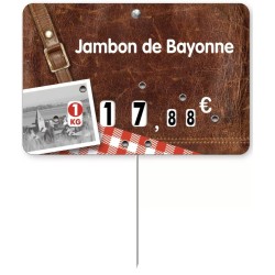 ÉTIQUETTE 105x70 mm Fernand à texte, à roulettes, pique inox