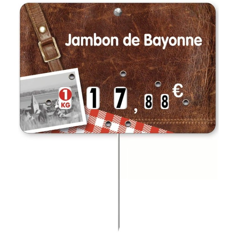 ÉTIQUETTE 105x70 mm Fernand à texte, à roulettes, pique inox