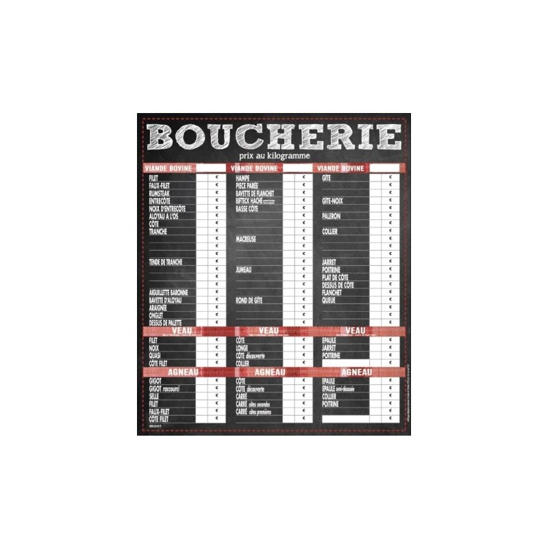 TARIF 700x800 mm Tonio Boucherie VBVA + fil nylon