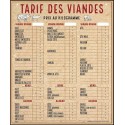 TARIF 700x840 mm Boucherie Deluxe VBVA en plexiglass 4 mm + cordelett