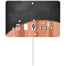 ÉTIQUETTE 105x70 mm Tonio Charcuterie neutre, à roulettes, pique inox