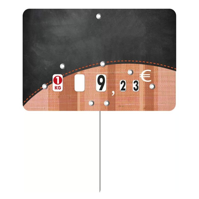 ÉTIQUETTE 105x70 mm Tonio Charcuterie neutre, à roulettes, pique inox