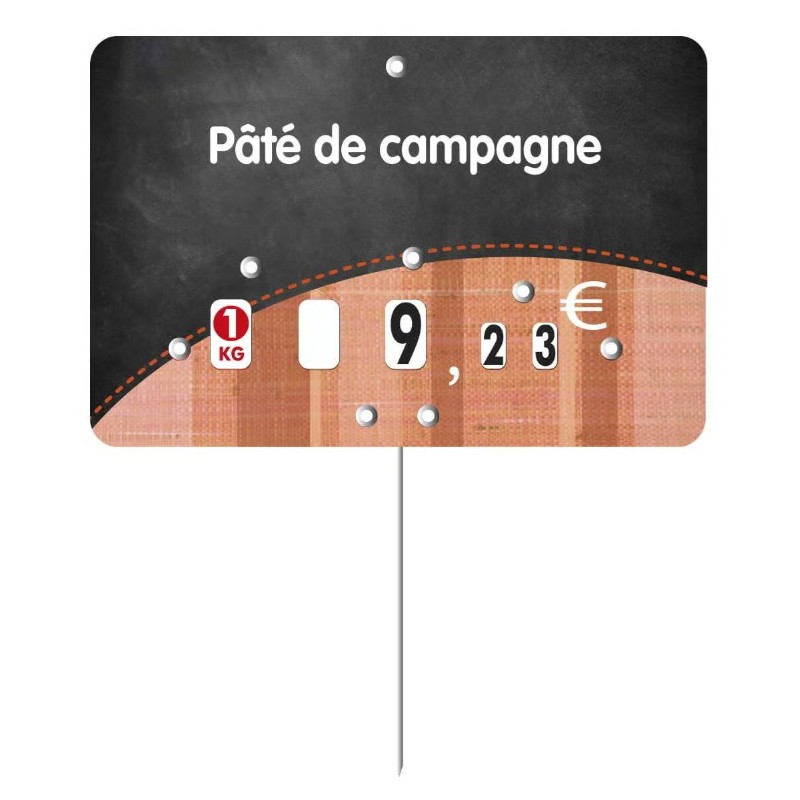 ÉTIQUETTE 105x70 mm Tonio Charcuterie à texte, à roulettes, pique ino