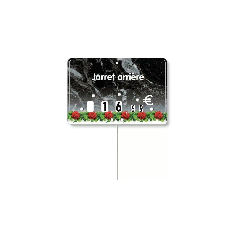 ÉTIQUETTE 105x70 mm Guirlande Traiteur, à texte, à roulettes, pique i