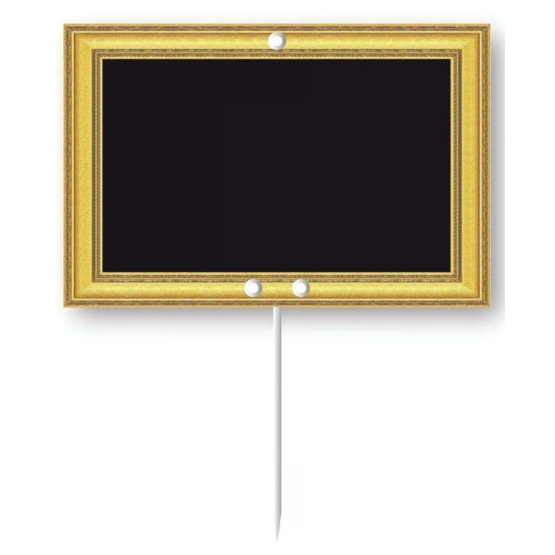 ÉTIQUETTE 100x70 mm Ornement neutre, sans roulettes, pique inox (lot 