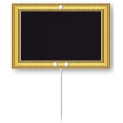 ÉTIQUETTE 150x100 mm Ornement neutre, sans roulettes, pique inox (lot