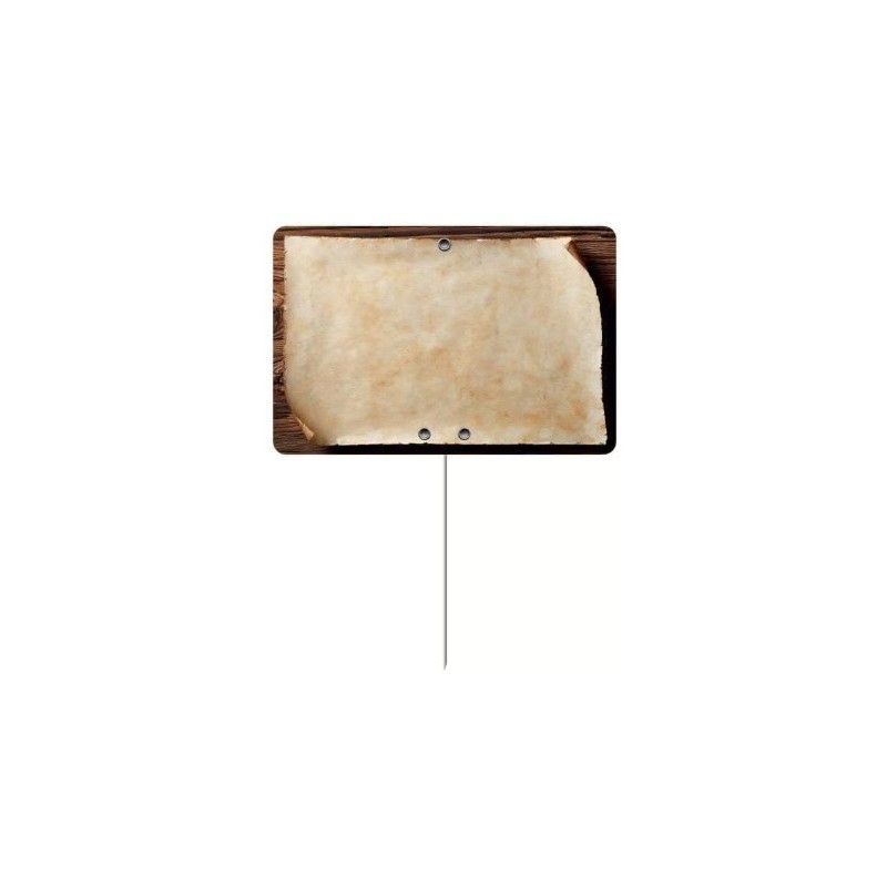 ÉTIQUETTE 120x80 mm Aliénor neutre, sans roulettes, pique inox (lot d