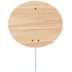 ÉTIQUETTE 110x95 mm ovale Bergère, neutre, pique inox (lot de 10)