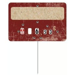 ÉTIQUETTE 105x70 mm Deluxe Rubis, neutre, à roulettes, pique inox (lo