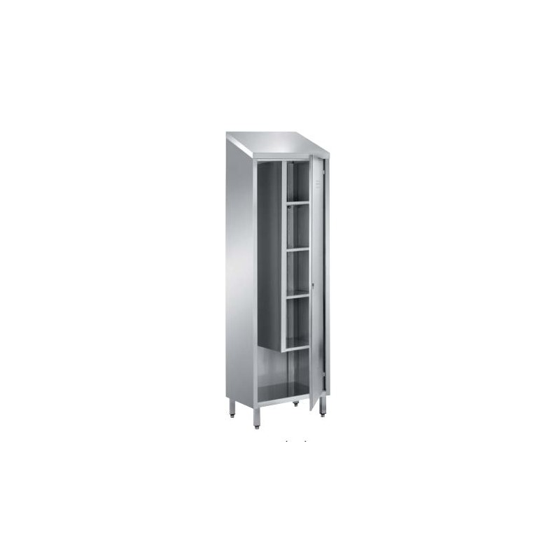 ARMOIRE PRODUIT D'ENTRETIEN  600X500X2160 - 1 PORTE - toit penté