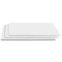 SUPPORT CARTON RECTANGLE BLANC - 130x45 mm (Lot de 200)