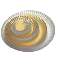 ASSIETTE CARTON METALLISE OR