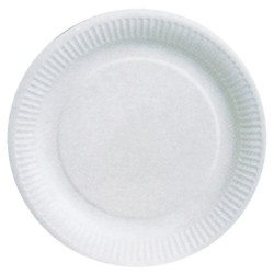 ASSIETTE CARTON BLANC BIODEGRADABLE