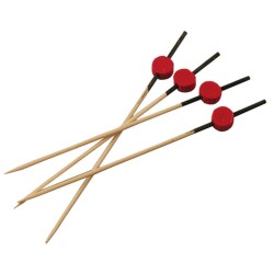 PIQUE BAMBOU NOIR TETE ROUGE (Lot de 200)