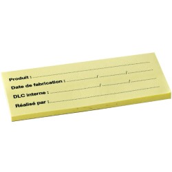 ETIQUETTES TRACABILITE ALIMENTAIRE 100X40 MM - bloc de 50