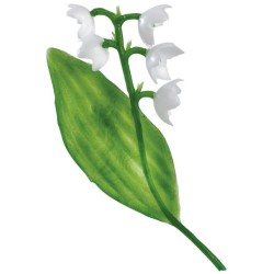 DECOR PÂTISSERIE PLASTIQUE - BRIN DE MUGUET - 90 mm (x144)