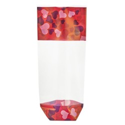 EMBALLAGE SAC TRANSPARENT VALENTINE - Dim 220x100 mm (Lot de 100)