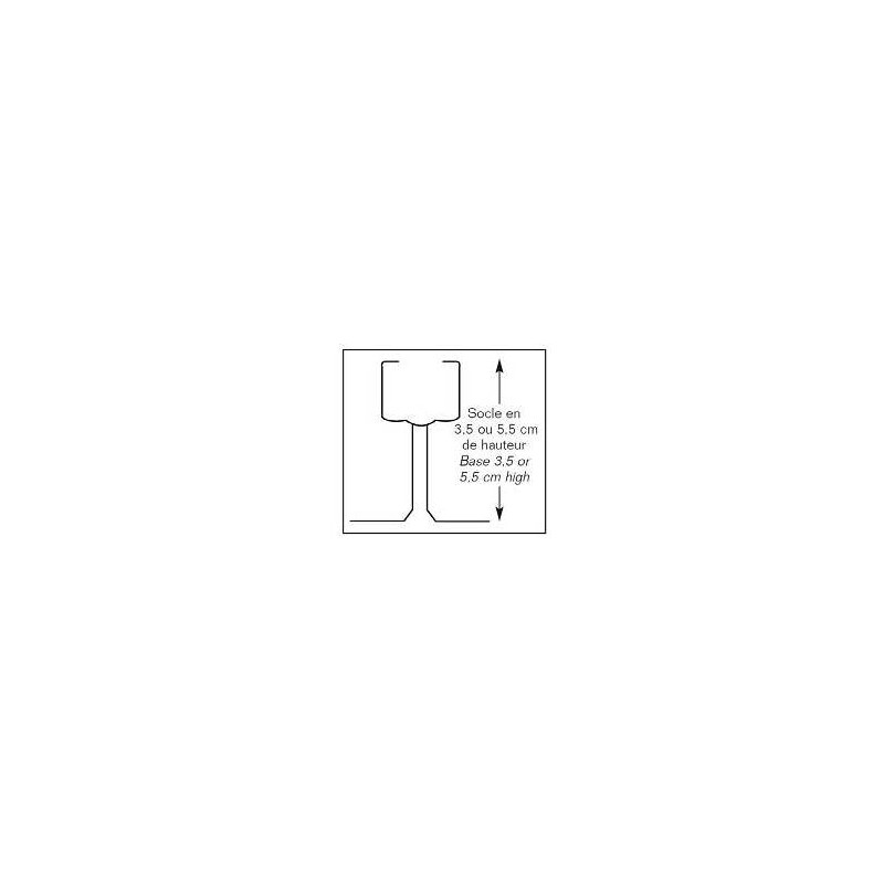 SOCLE BLANC POUR SEPARATEUR VITRINE HT 55 MM