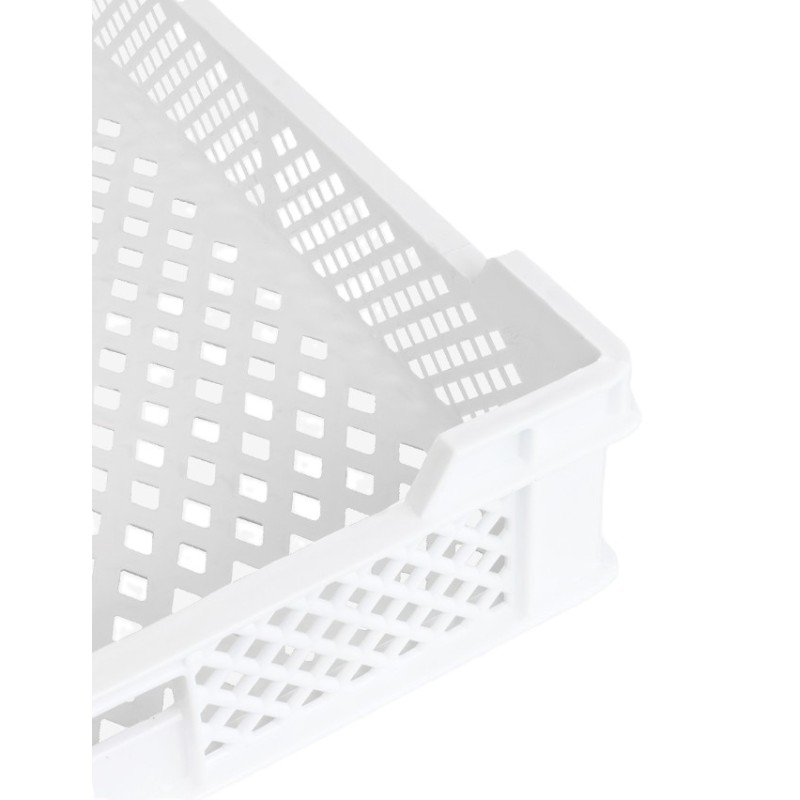 CAISSE FINEMENT AJOUREE/ECHANCREE 600X400XHT150 - 29 L - BLANC