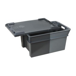 COUVERCLE POUR BAC GERBABLE EMBOITABLE GRIS F/GRIS C