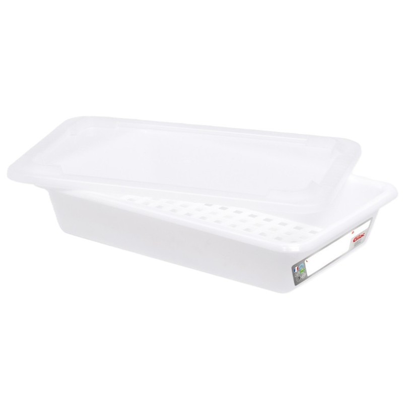 BAC PLAT AVEC COUVERCLE ET GRILLE HACCP