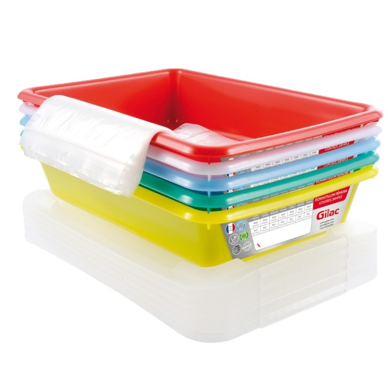 LOT DE BACS PLATS TEMOINS + COUVERCLES