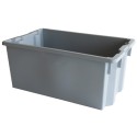 BAC PLEIN RENFORCE EMPILABLE/EMBOITABLE 70 L - 750X460X310 - GRIS
