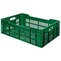 CAISSE AJOUREE EN PEHD RECYCLE EMPILABLE