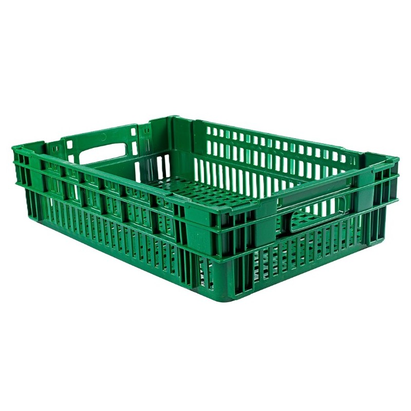CAISSE AJOUREE EN PEHD RECYCLE GERBABLE