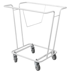 CHARIOT EN ACIER EPOXY POUR CORBEILLE A LINGE